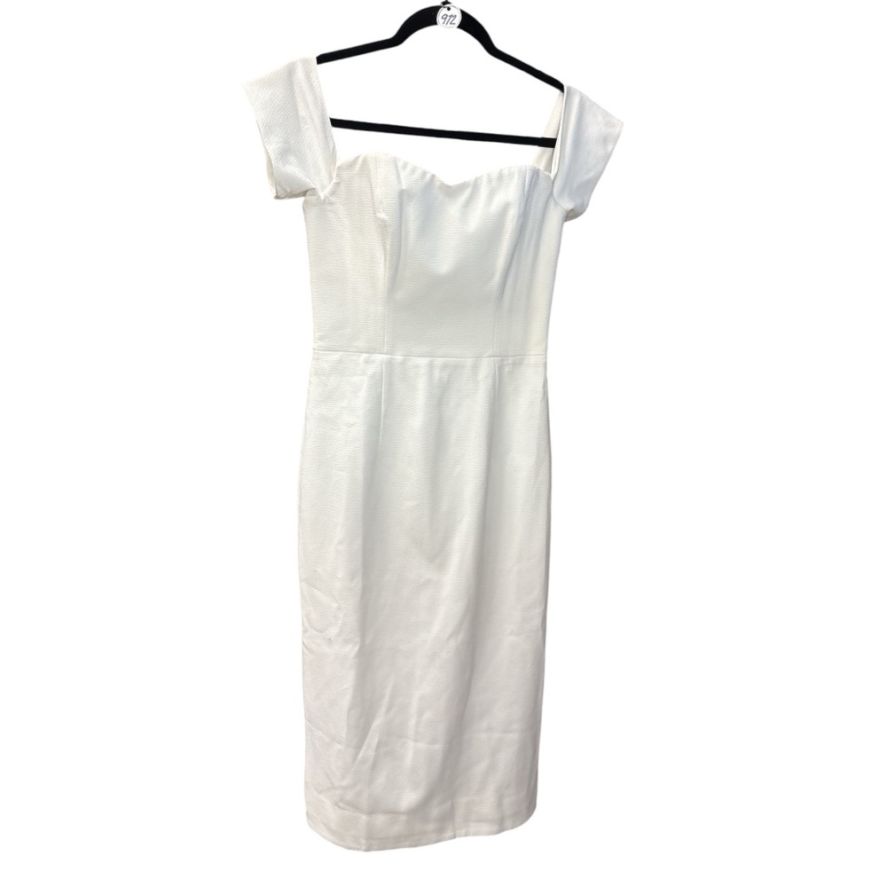 NWT Dress the Population Bailey Off Shoulder Bodycon Midi Dress White Size S - Picture 6 of 9